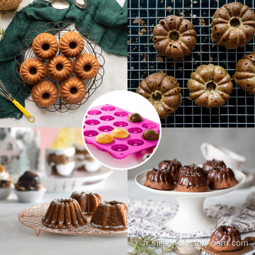 Moule de chocolat à gâteau de beignet en silicone rond drôle